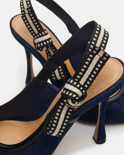 BRI Dark Denim Slingback Pump Women's Heel Steve Madden DARK DENIM