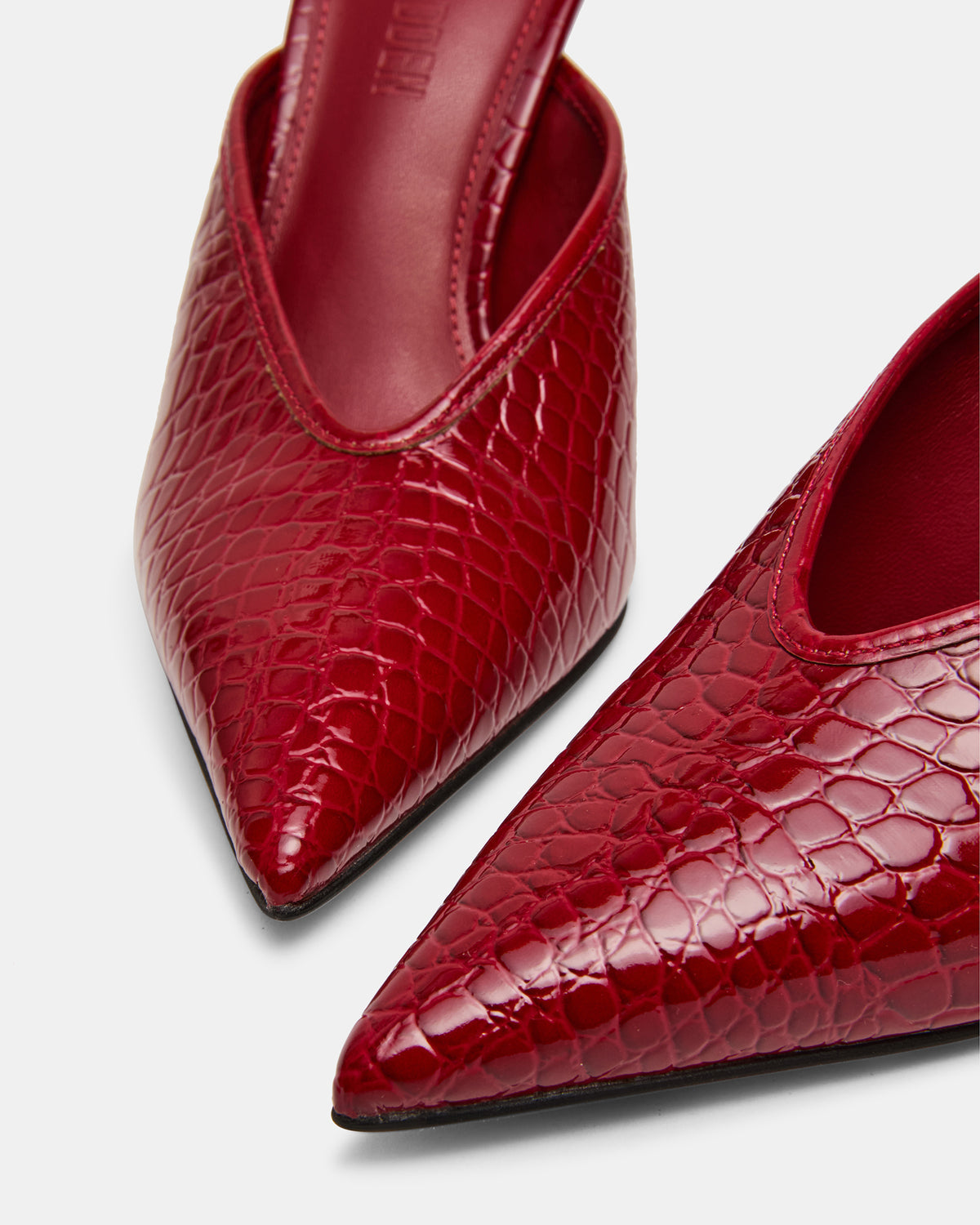 LITA Red Crocodile Pointed-Toe Mule Pump Women's Heel Steve Madden RED CROCODILE