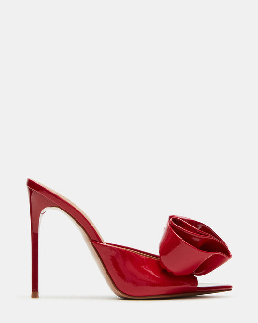 AFFINITY Red Patent Women's Multi Pointed-Toe Stiletto Mule Heel Steve Madden RED PATENT