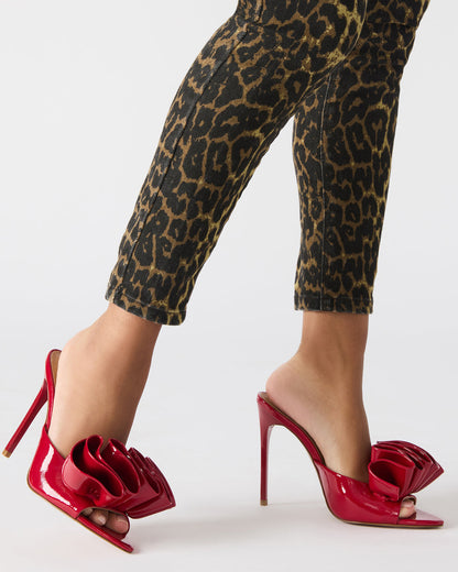 AFFINITY Red Patent Women's Multi Pointed-Toe Stiletto Mule Heel Steve Madden RED PATENT