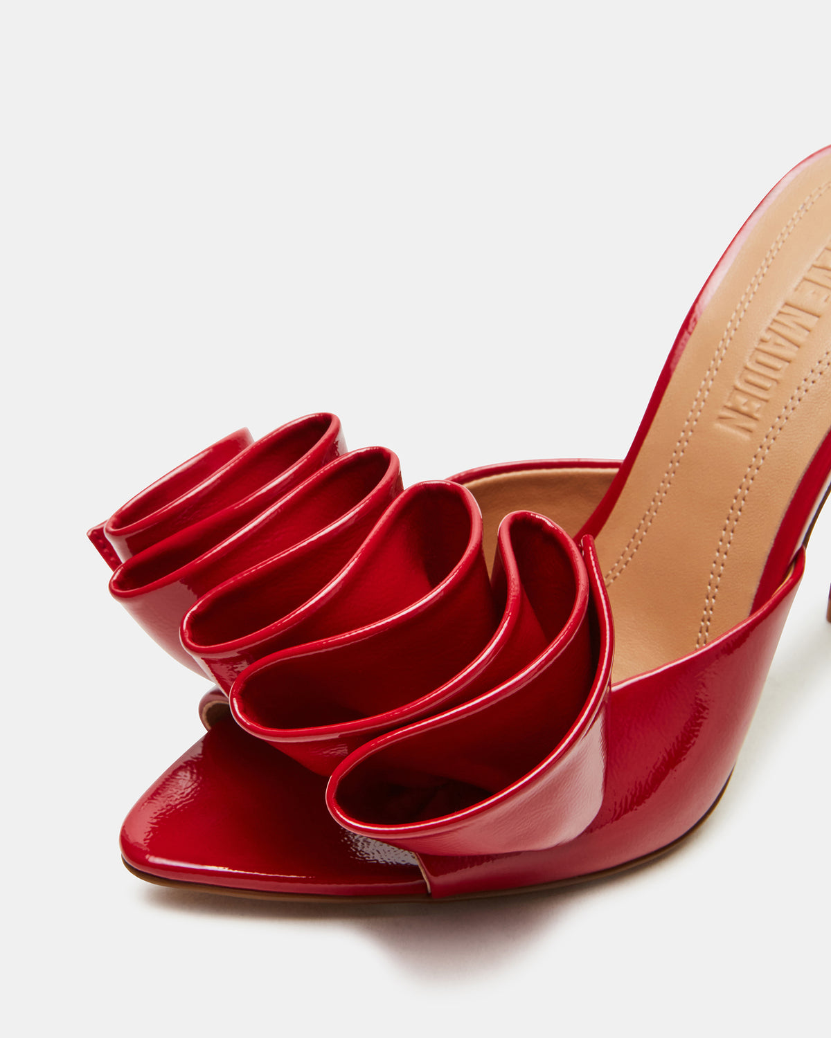 AFFINITY Red Patent Women's Multi Pointed-Toe Stiletto Mule Heel Steve Madden RED PATENT
