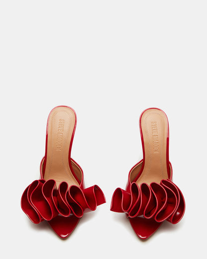 AFFINITY Red Patent Women's Multi Pointed-Toe Stiletto Mule Heel Steve Madden RED PATENT