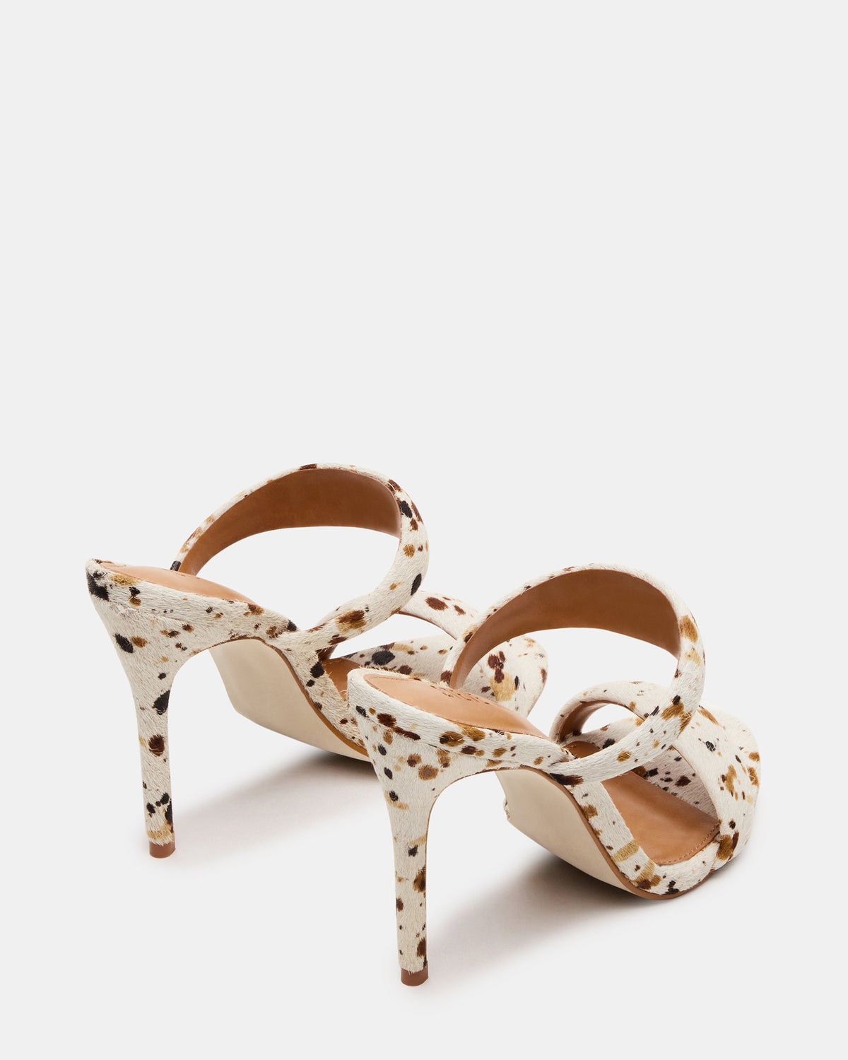 SATURN-C WHITE/CAMEL Stiletto Mule Women's Heel Steve Madden WHT/CAMEL