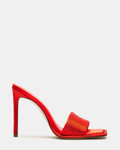 YARA Orange Women's Square-Toe Mule Heel Steve Madden ORANGE