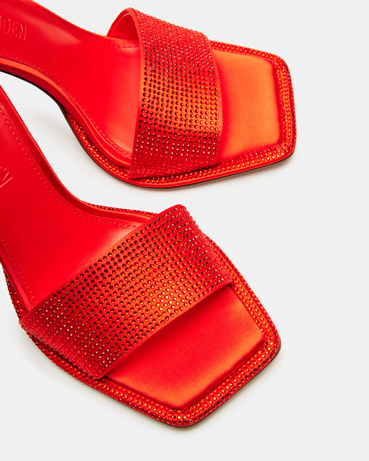 YARA Orange Women's Square-Toe Mule Heel Steve Madden ORANGE