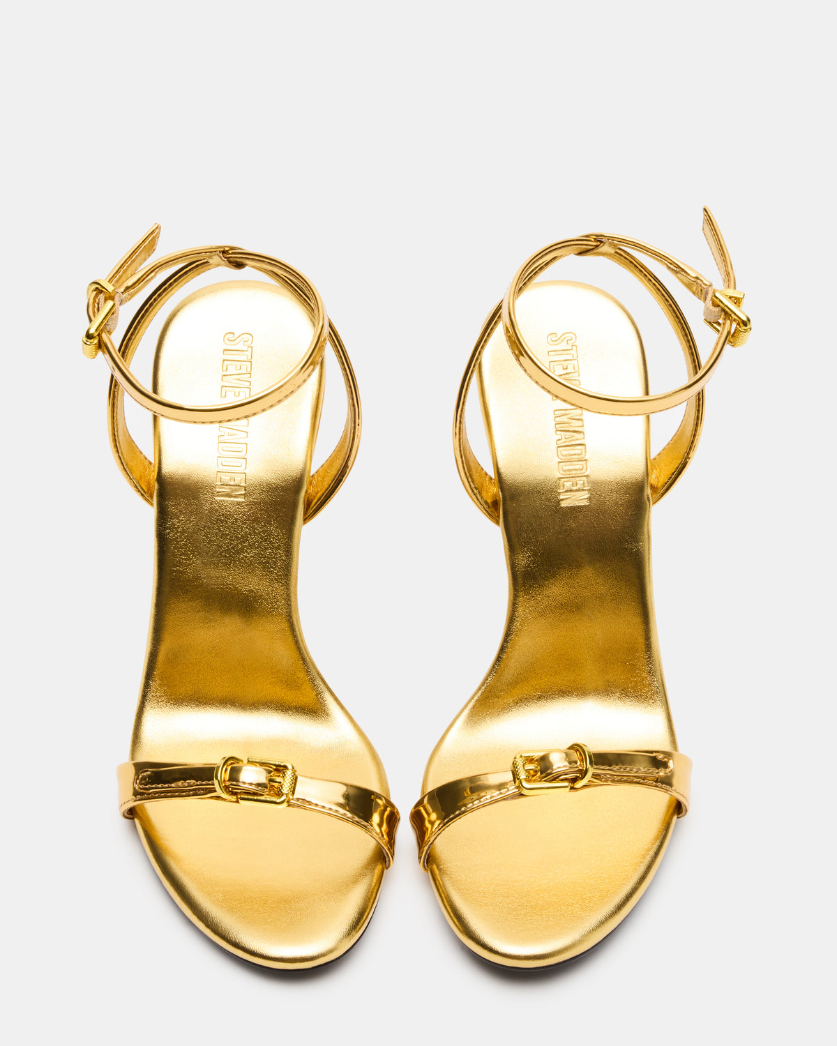 FOXX Gold Strappy Stiletto Open-Toe Women's Heel Steve Madden GOLD