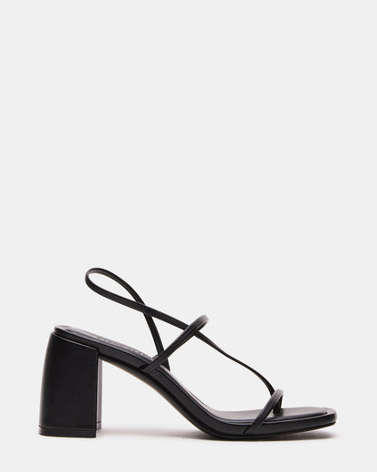 DIORA Black Women's Strappy Square-Toe Heel Steve Madden BLACK