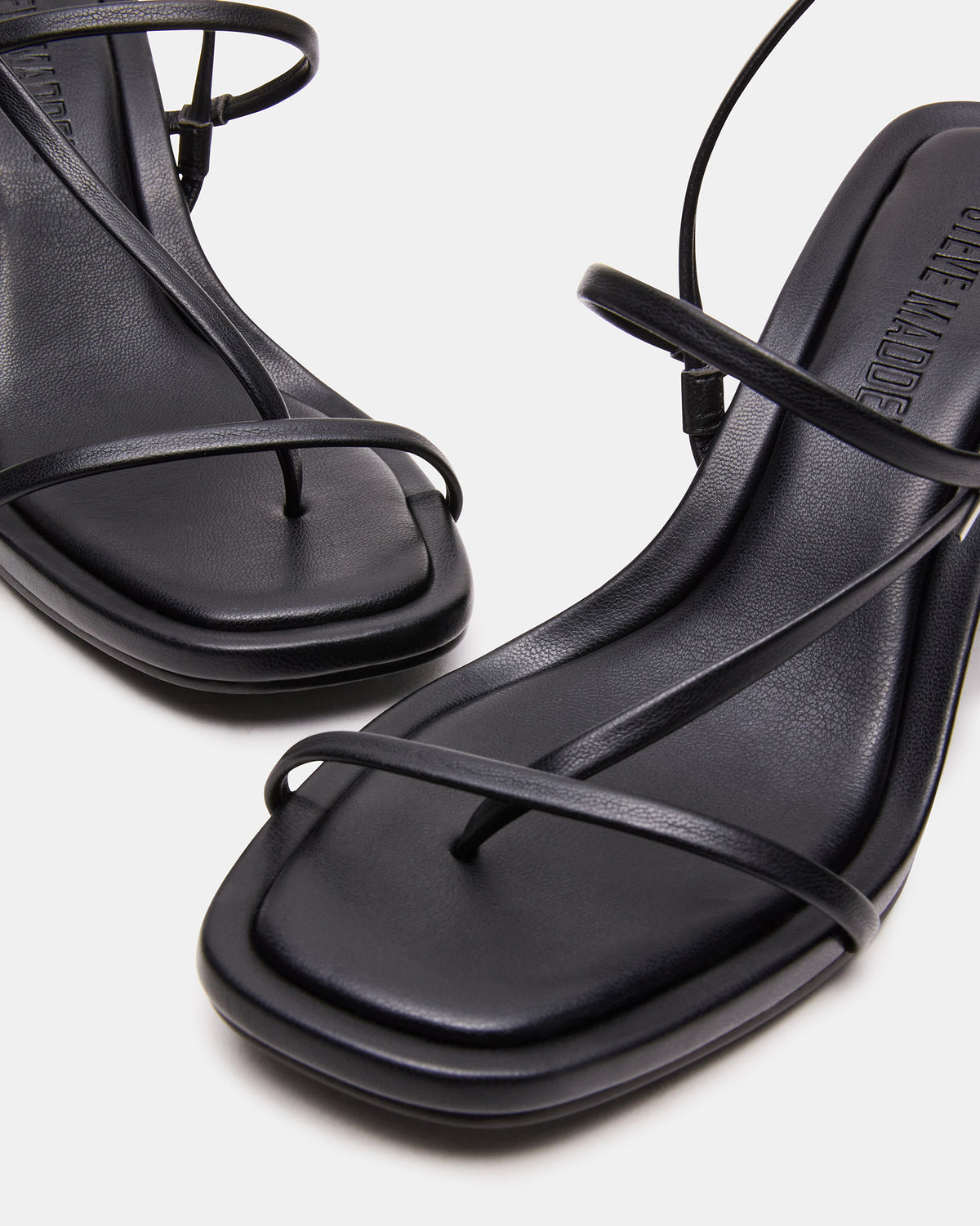 DIORA Black Women's Strappy Square-Toe Heel Steve Madden BLACK