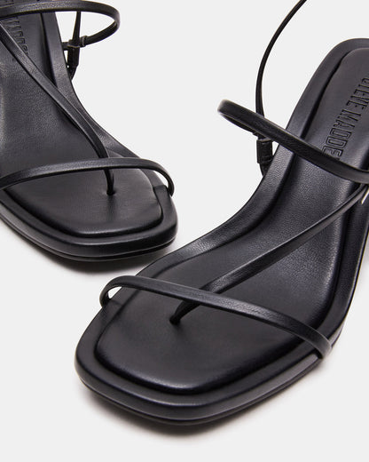 DIORA Black Women's Strappy Square-Toe Heel Steve Madden BLACK