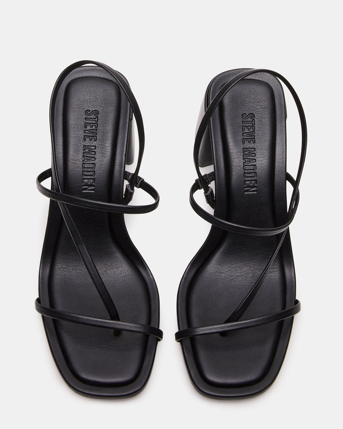 DIORA Black Women's Strappy Square-Toe Heel Steve Madden BLACK
