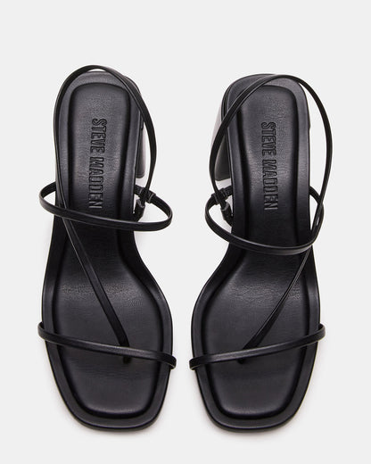 DIORA Black Women's Strappy Square-Toe Heel Steve Madden BLACK