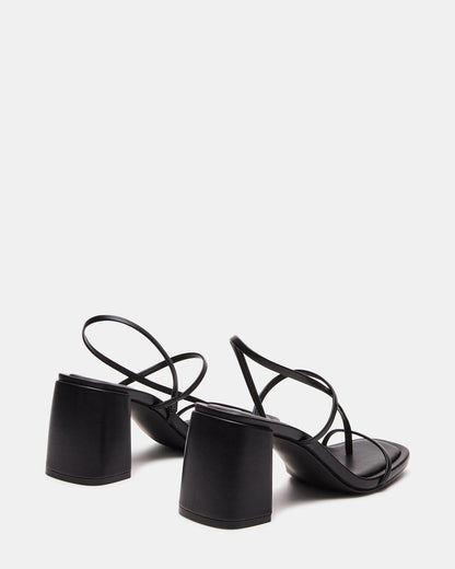 DIORA Black Women's Strappy Square-Toe Heel Steve Madden BLACK