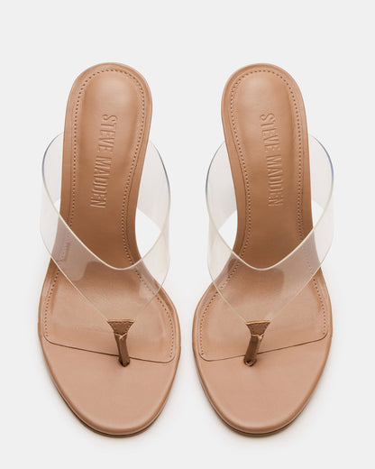 SABINE Clear Thong Mule Heel Women's Heel Steve Madden CLEAR