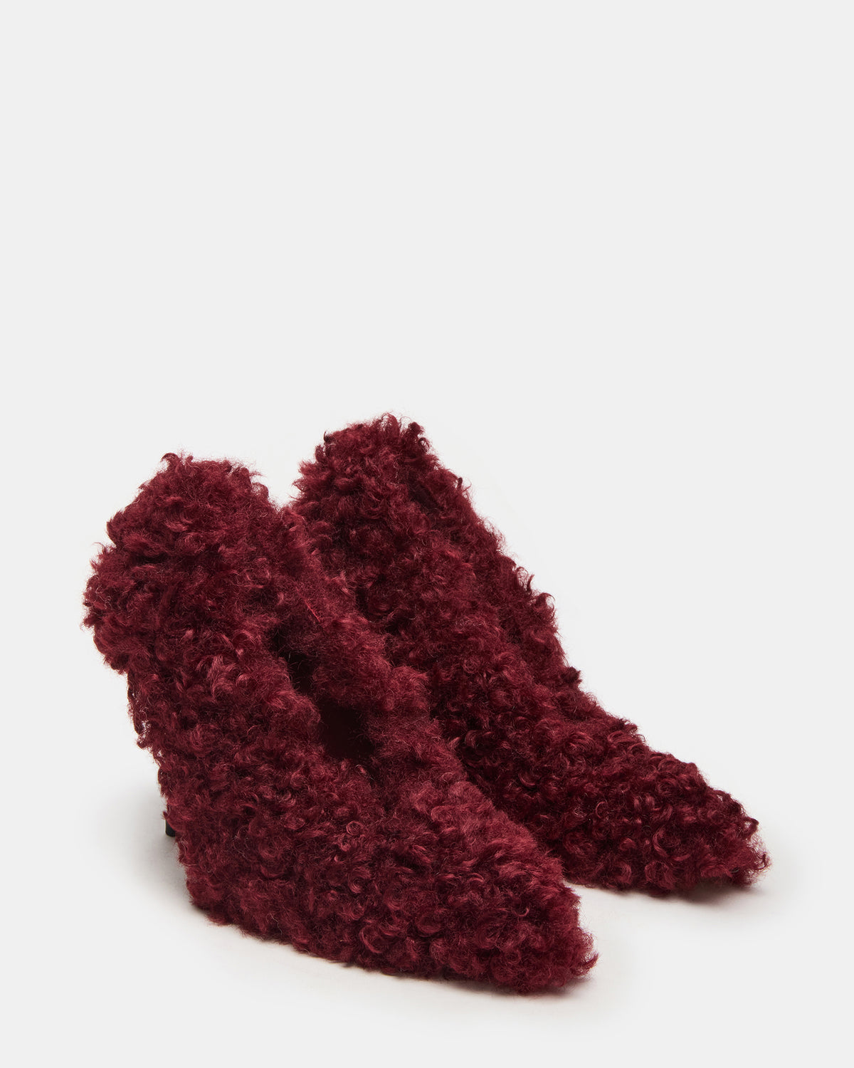 ACHILLES Red Pointed-Toe Faux Fur Stiletto Women's Heel Steve Madden RED