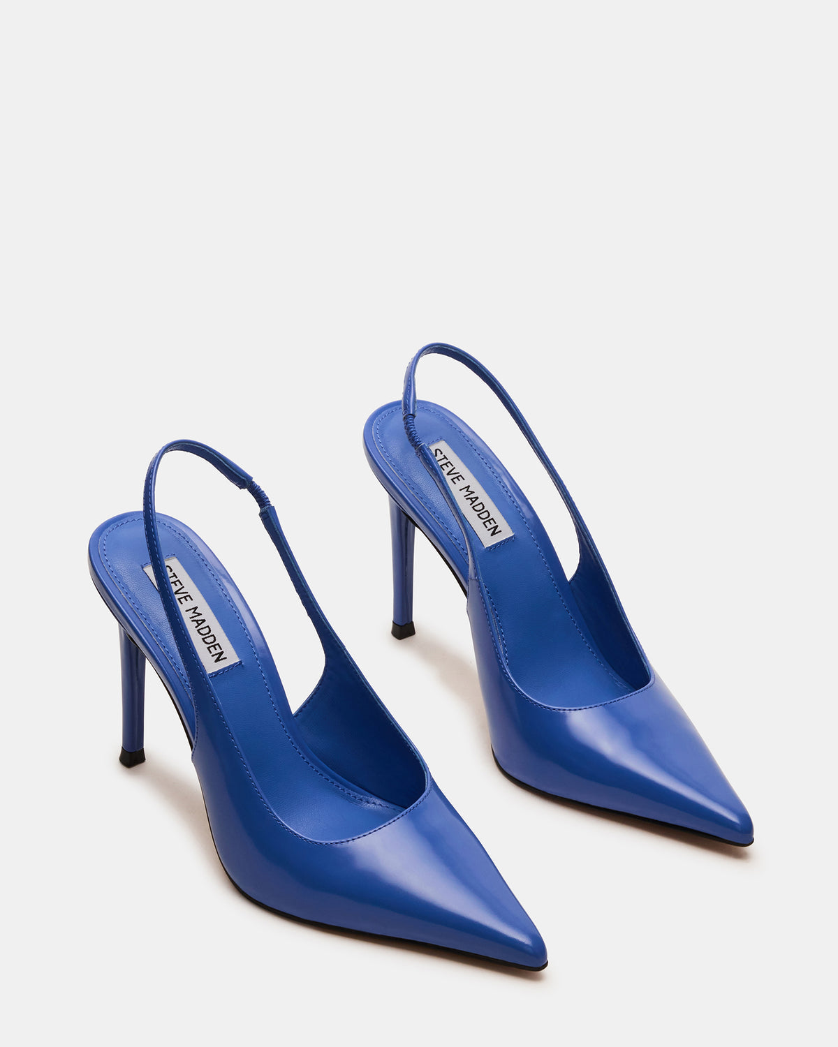 REYES Blue Leather Slingback Stiletto Pointed-Toe Pump Women's Heel Steve Madden BLUE LEATHER