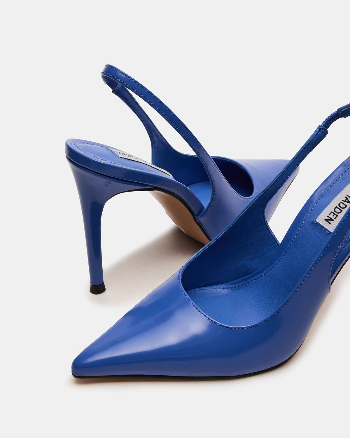 REYES Blue Leather Slingback Stiletto Pointed-Toe Pump Women's Heel Steve Madden BLUE LEATHER