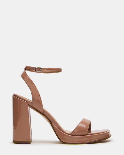 SULLIVAN Blush Patent Square-Toe Strappy Heel | Women's Heels Steve Madden BLUSH PATENT