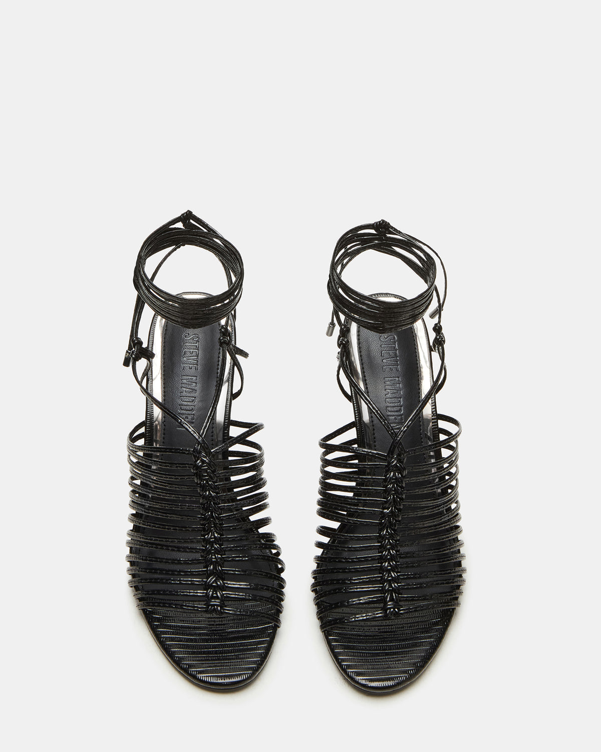 BRISTOWE Black Strappy Stiletto Heel | Women's Heels Steve Madden BLACK