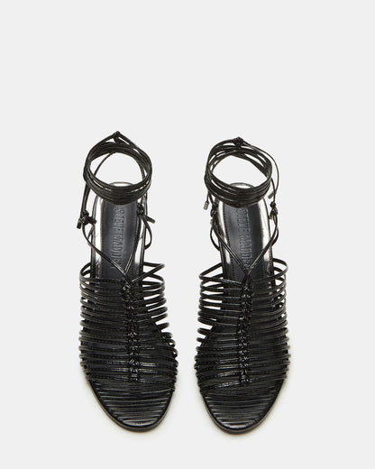 BRISTOWE Black Strappy Stiletto Heel | Women's Heels Steve Madden BLACK