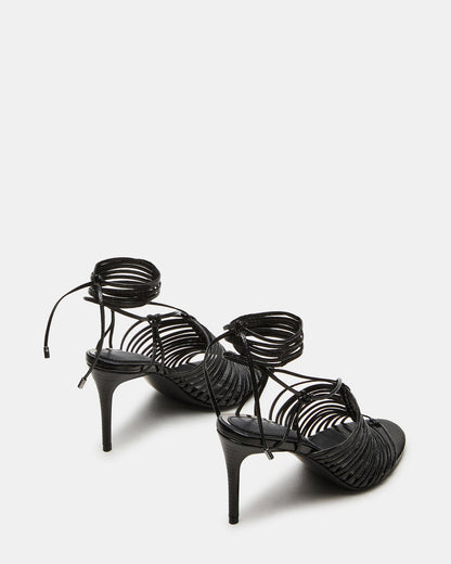 BRISTOWE Black Strappy Stiletto Heel | Women's Heels Steve Madden BLACK