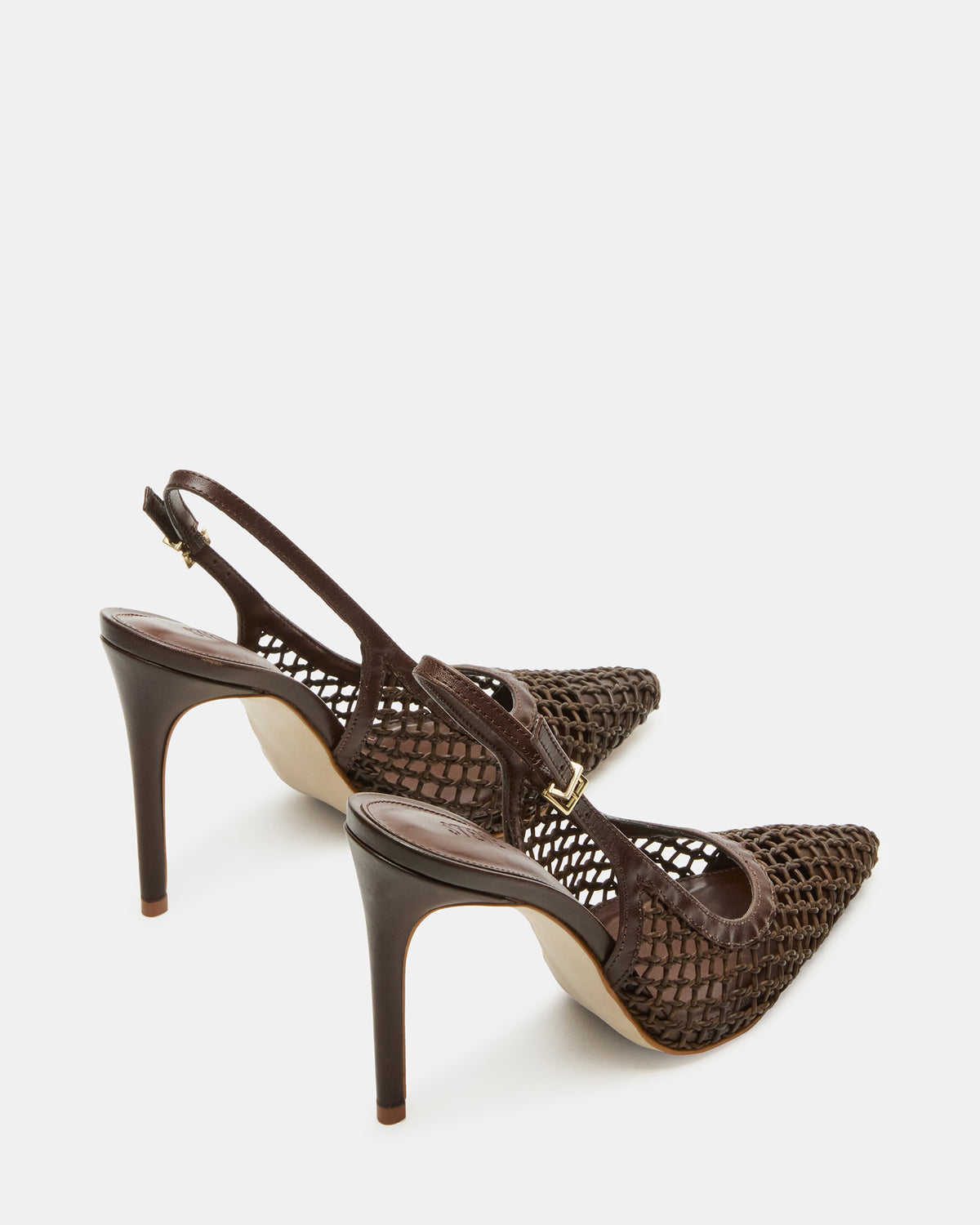 REYES Woven Brown Slingback Stiletto Pointed-Toe Pump Women's Heel Steve Madden BROWN