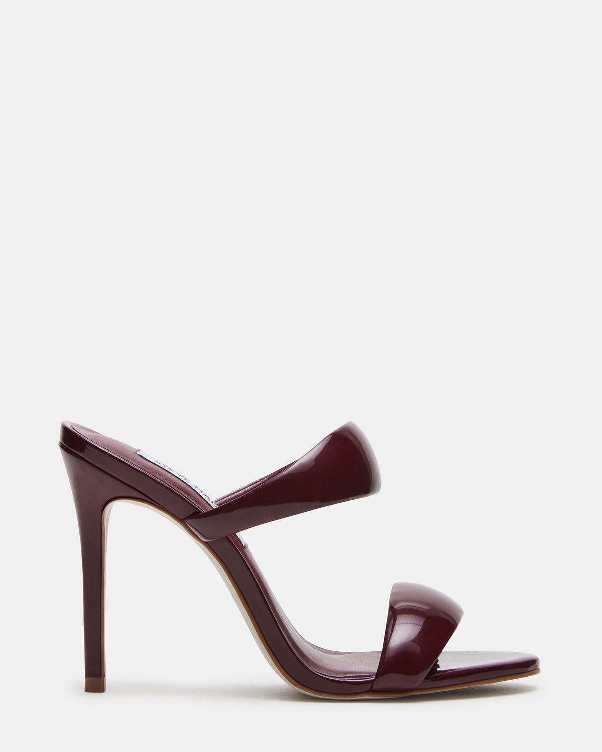 SATURN Wine Patent Stiletto Mule Women's Heel Steve Madden WINE PATENT