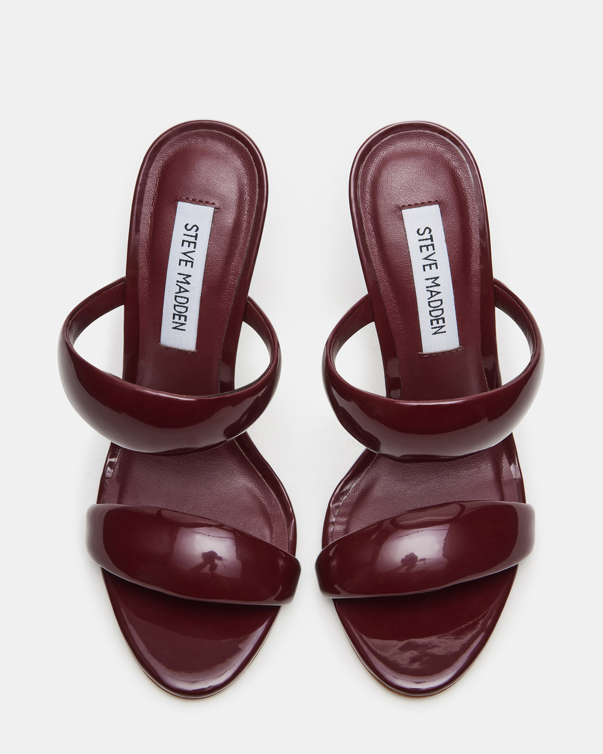 SATURN Wine Patent Stiletto Mule Women's Heel Steve Madden WINE PATENT