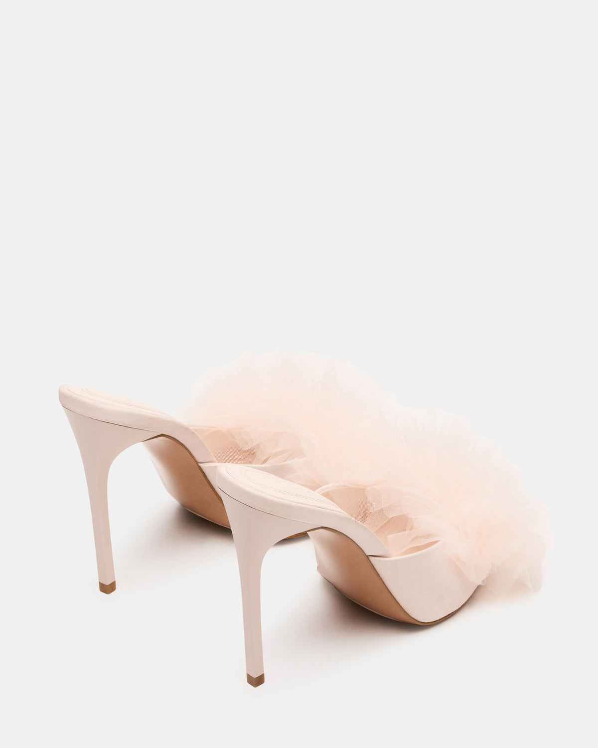 AFFINITY Tulle Light Pink Pointed-Toe Stiletto Mule Women's Heel Steve Madden LIGHT PINK