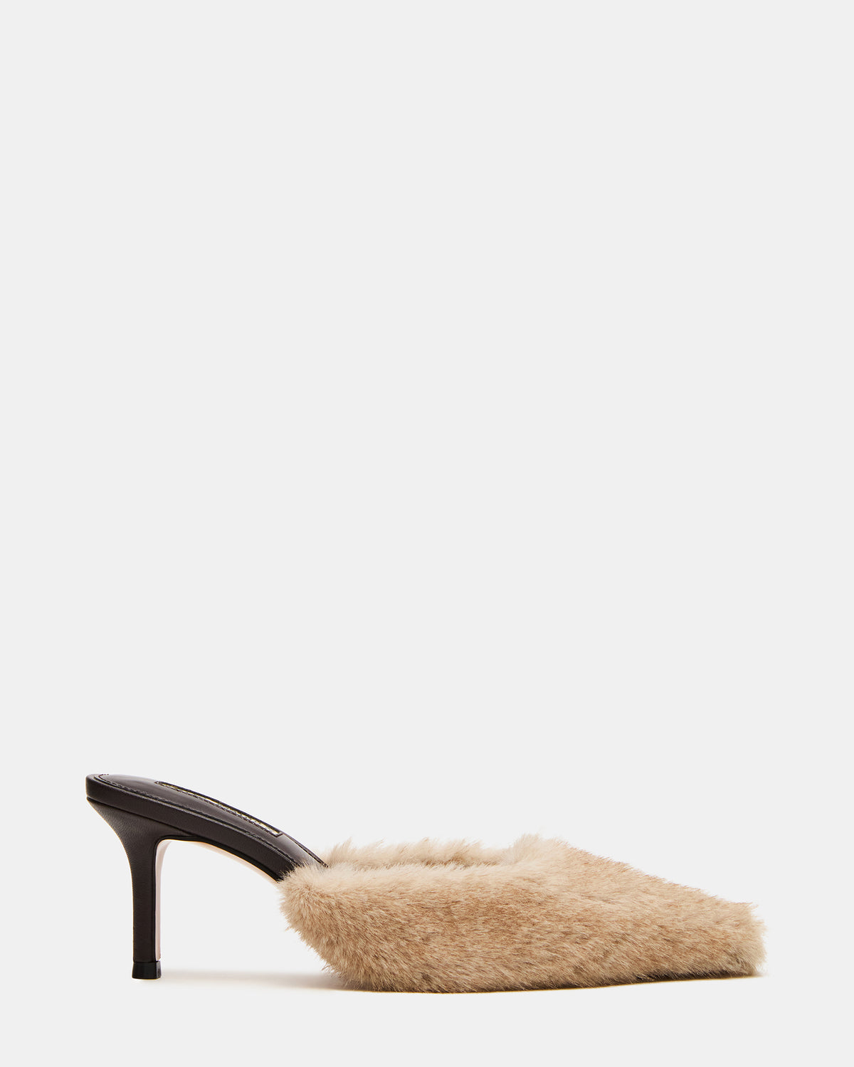 ALEXI Faux Fur Tan Pointed-Toe Mule Women's Heel Steve Madden TAN
