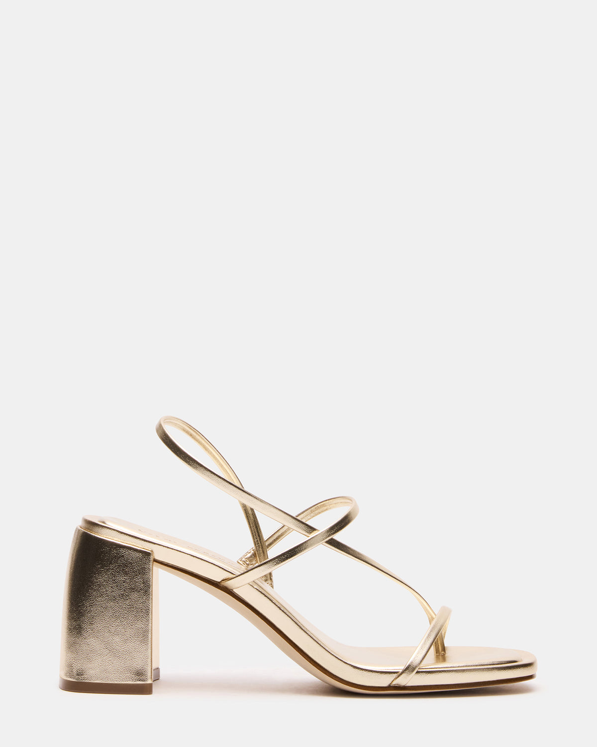 DIORA Gold Women's Strappy Square-Toe Heel Steve Madden GOLD