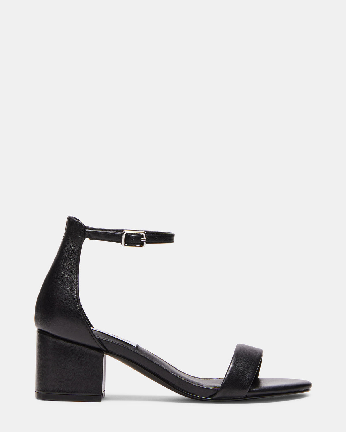 IRENEE Black Leather Women's 2 Inch Block Heel Steve Madden BLACK LEATHER