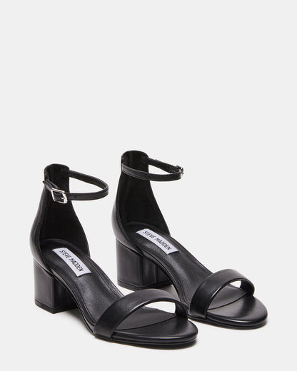 IRENEE Black Leather Women's 2 Inch Block Heel Steve Madden BLACK LEATHER