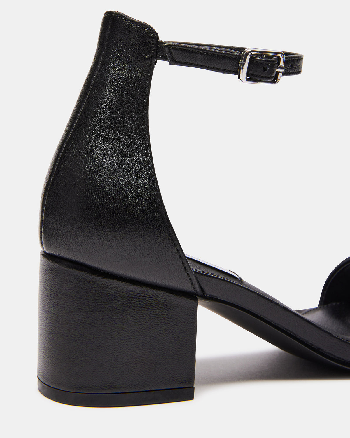 IRENEE Black Leather Women's 2 Inch Block Heel Steve Madden BLACK LEATHER