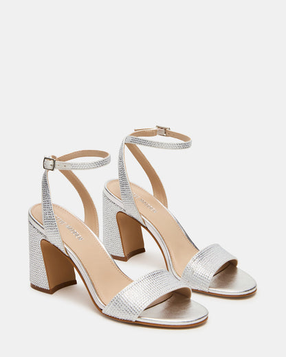 LARAH Rhinestone Rounded Toe Block Heel Women's Heel Steve Madden RHINESTONE