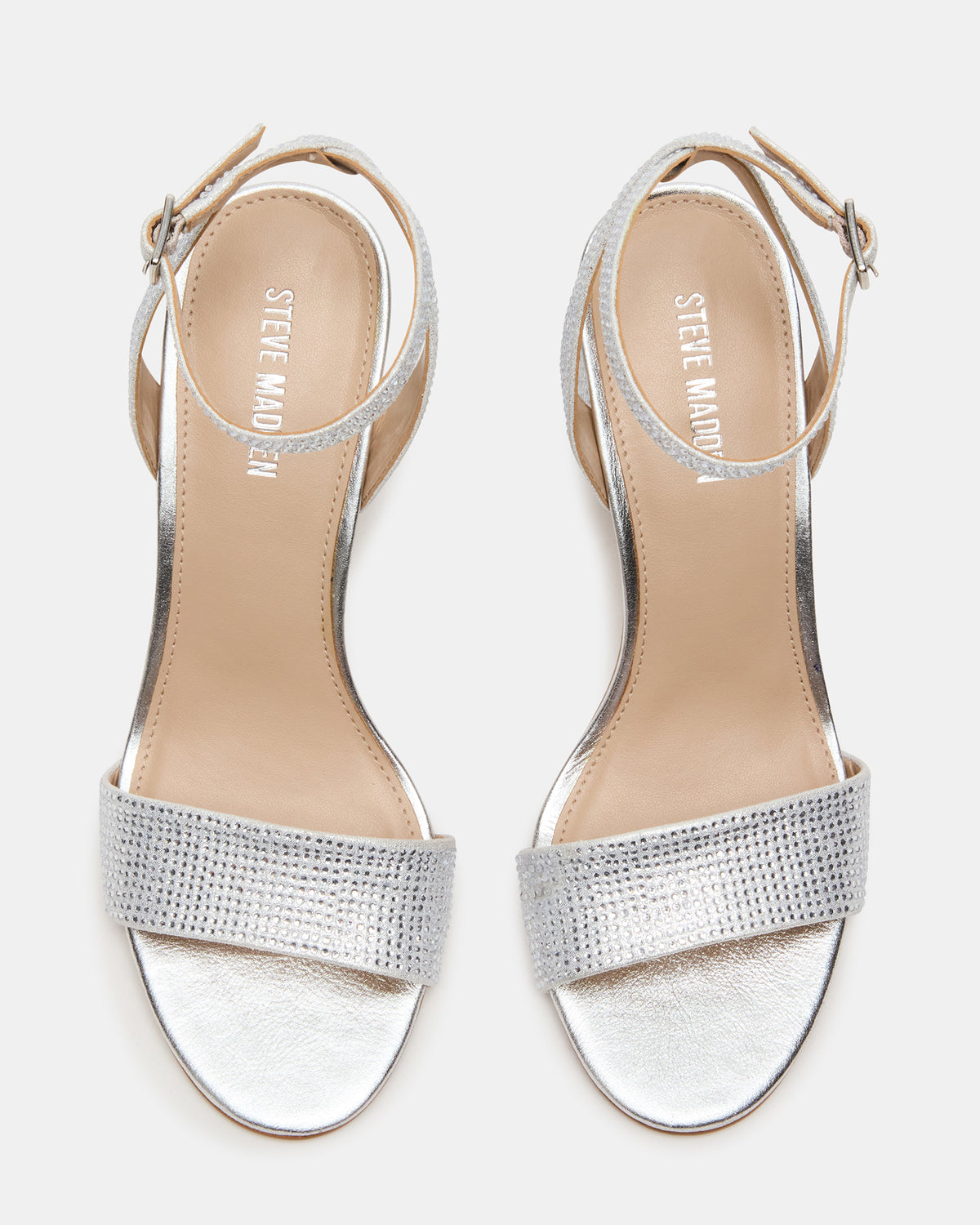 LARAH Rhinestone Rounded Toe Block Heel Women's Heel Steve Madden RHINESTONE