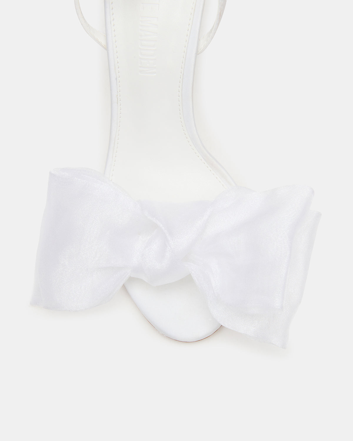 RADIANCE White Strappy Stiletto Bow Women's Heels Steve Madden WHITE