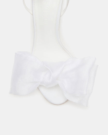 RADIANCE White Strappy Stiletto Bow Women's Heels Steve Madden WHITE