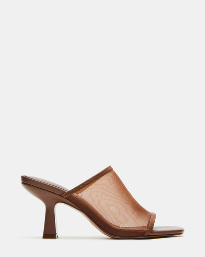 GLEAM Brown Women's Square-Toe Mule Heel Steve Madden BROWN
