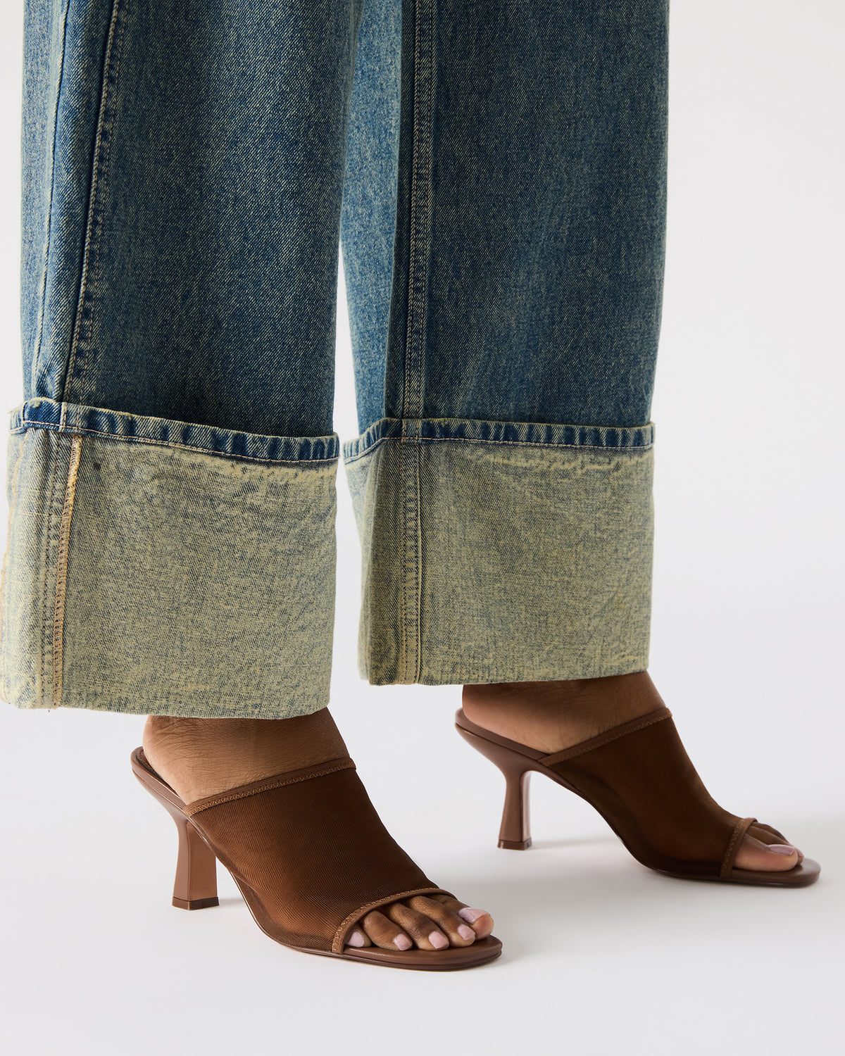 GLEAM Brown Women's Square-Toe Mule Heel Steve Madden BROWN