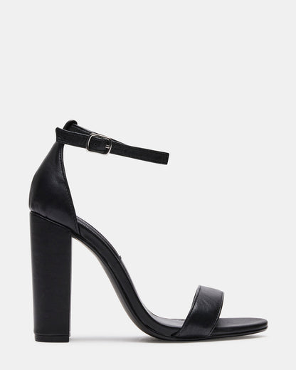 CARRSON Black Leather Women's Heel Steve Madden BLACK LEATHER