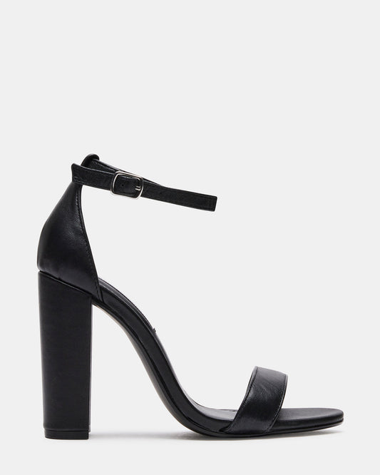 CARRSON Black Leather Women's Heel Steve Madden BLACK LEATHER