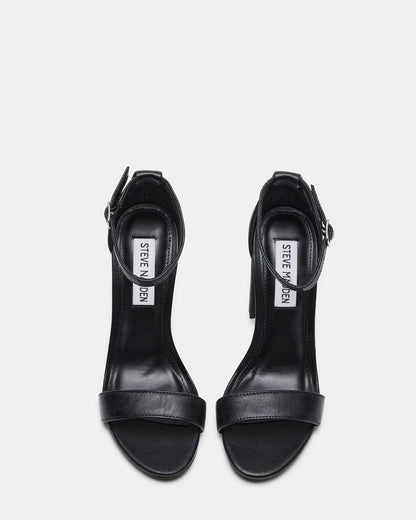 CARRSON Black Leather Women's Heel Steve Madden BLACK LEATHER