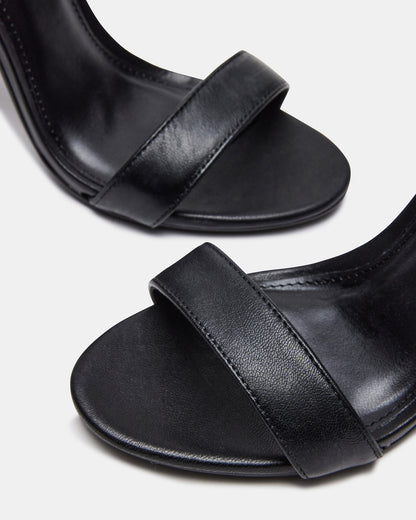 CARRSON Black Leather Women's Heel Steve Madden BLACK LEATHER