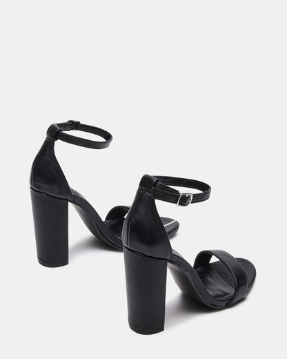 CARRSON Black Leather Women's Heel Steve Madden BLACK LEATHER