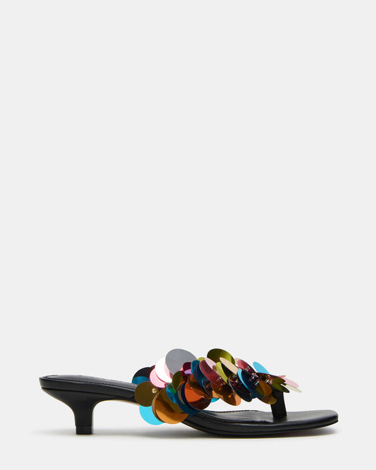 TRACIE Bright Multi Thong Strap Women's Kitten Heel Steve Madden BRIGHT MULTI