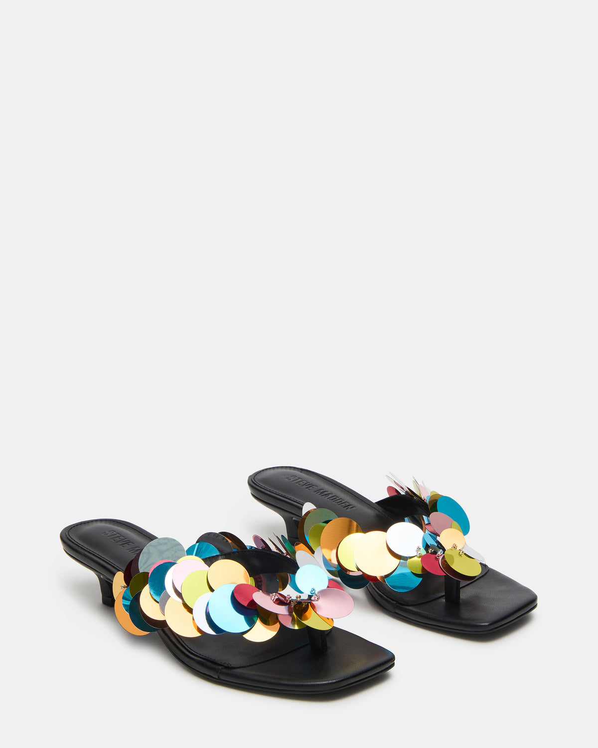 TRACIE Bright Multi Thong Strap Women's Kitten Heel Steve Madden BRIGHT MULTI