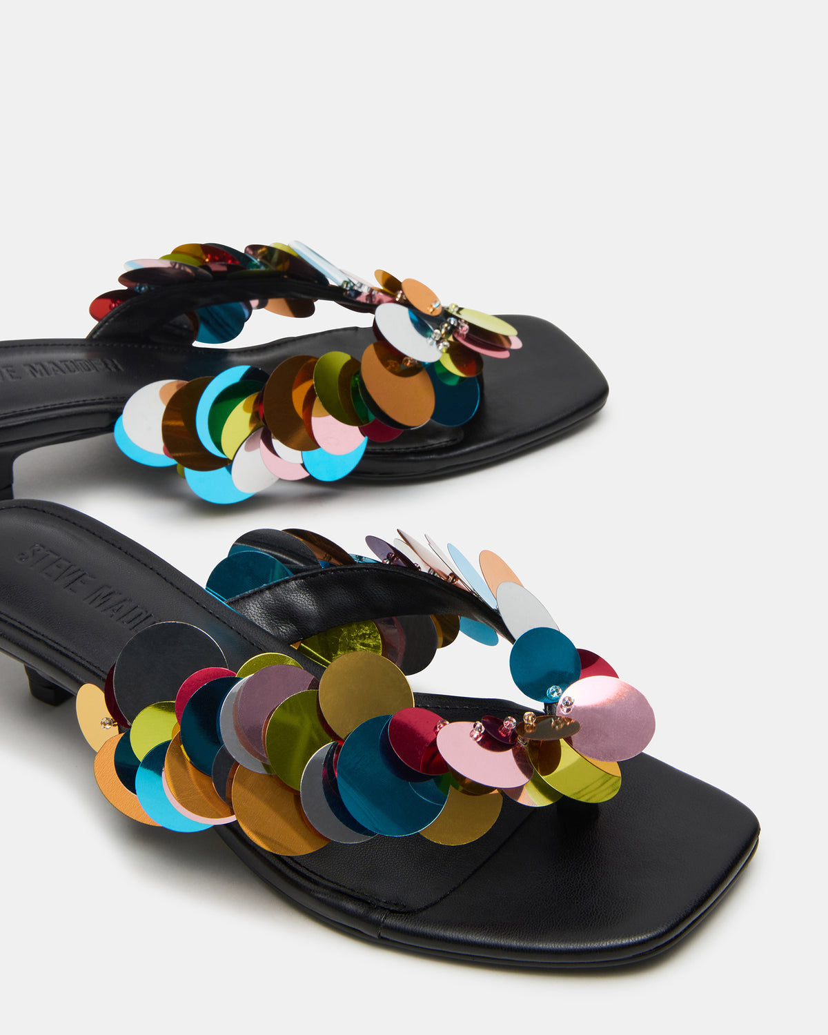 TRACIE Bright Multi Thong Strap Women's Kitten Heel Steve Madden BRIGHT MULTI