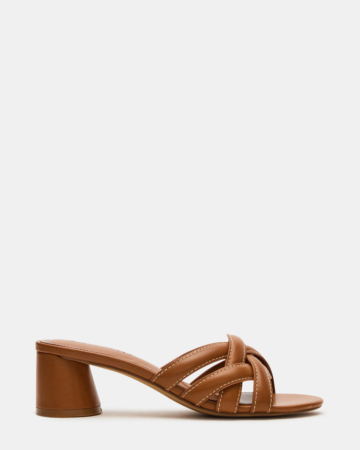 MARANO Tan Leather Women's Mule Block Heel Steve Madden TAN LEATHER