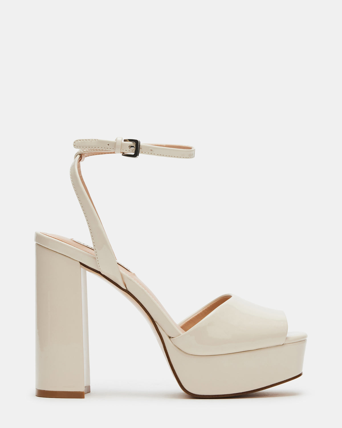 LOURDES Bone Patent Platform Heel | Women's Heels Steve Madden BONE PATENT