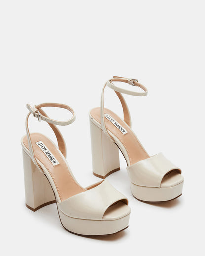 LOURDES Bone Patent Platform Heel | Women's Heels Steve Madden BONE PATENT